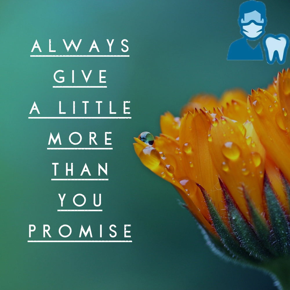Always give a little more